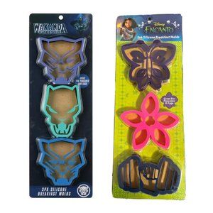 Disney Encanto & Wakanda Forever Silicone Pancake Mold BUNDLE NWT